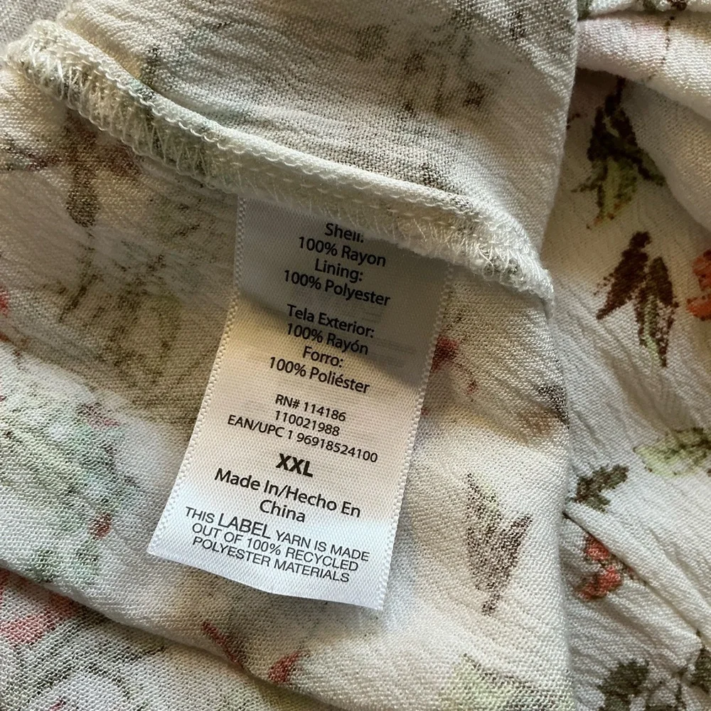 Frye Floral Button Front Sleeveless Midi Dress‎ in White Folk Garden - Picture 5 of 6